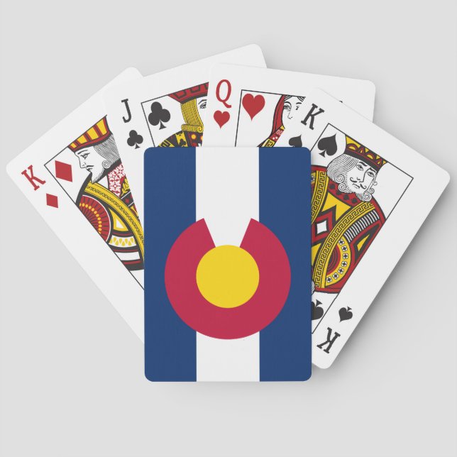 Colorado flagga spel kort (Baksidan)