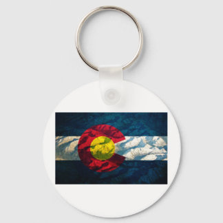 Colorado flagga Sten bergen Nyckelring
