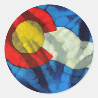 Colorado Flagga Stickers Runt Klistermärke