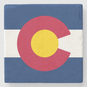 Colorado Flagga Stone Underlägg