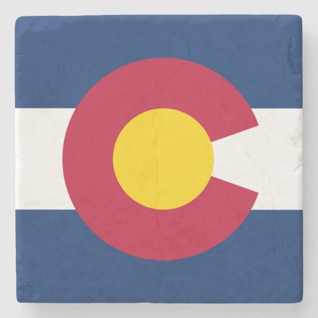 Colorado Flagga Stone Underlägg (Framsidan)