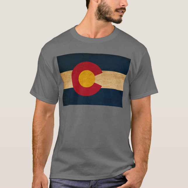Colorado flagga t-shirt (Framsida)