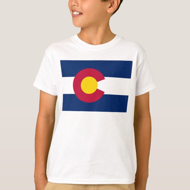 Colorado flagga t-shirt (Framsida)