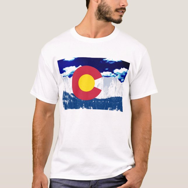Colorado flagga t-shirt (Framsida)