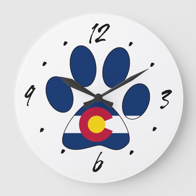 Colorado flagga-tapp, avtryck runt väggklocka (Framsida)