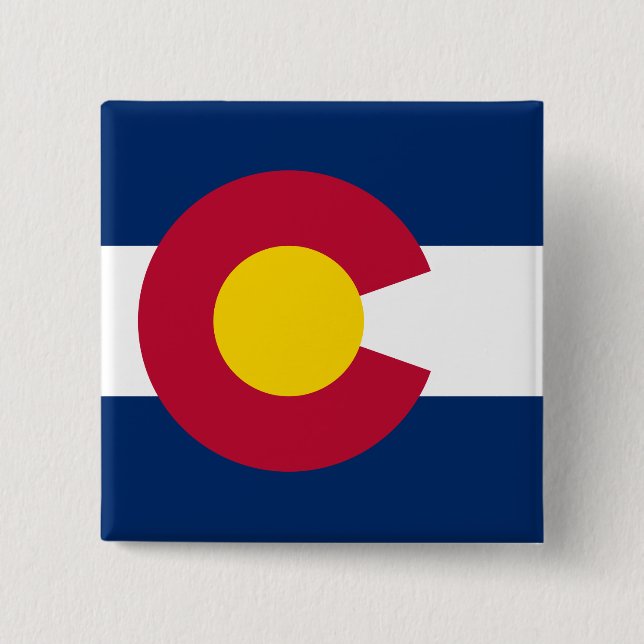 Colorado Flagga the Centennienium State Button Knapp (Framsida)