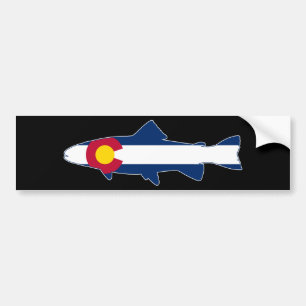 Colorado Flagga Trout Fish Bildekal