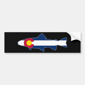 Colorado Flagga Trout Fish Bildekal