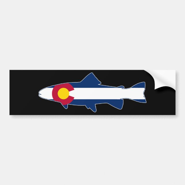 Colorado Flagga Trout Fish Bildekal (Framsidan)