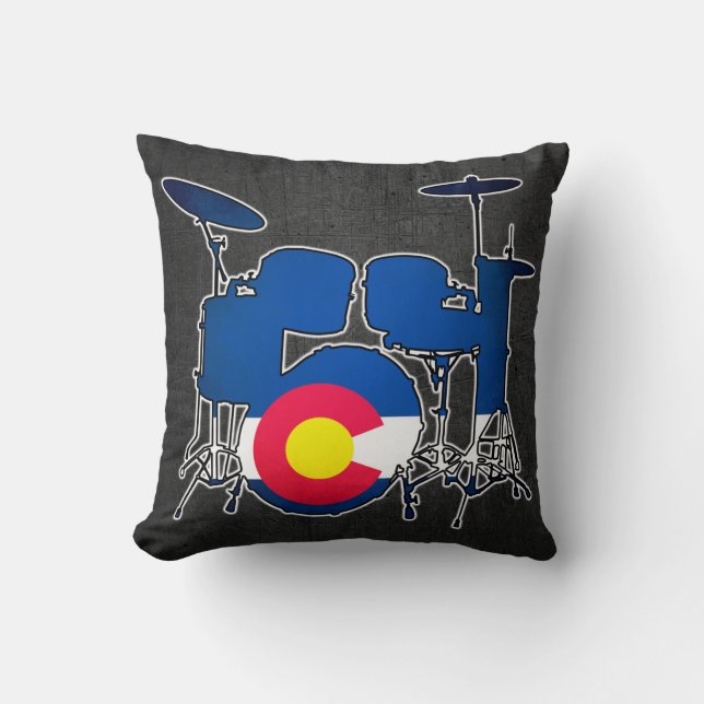 Colorado flagga-trummor kudde (Framsida)