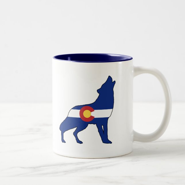 Colorado Flagga Varg Två-Tonad Mugg (Höger)