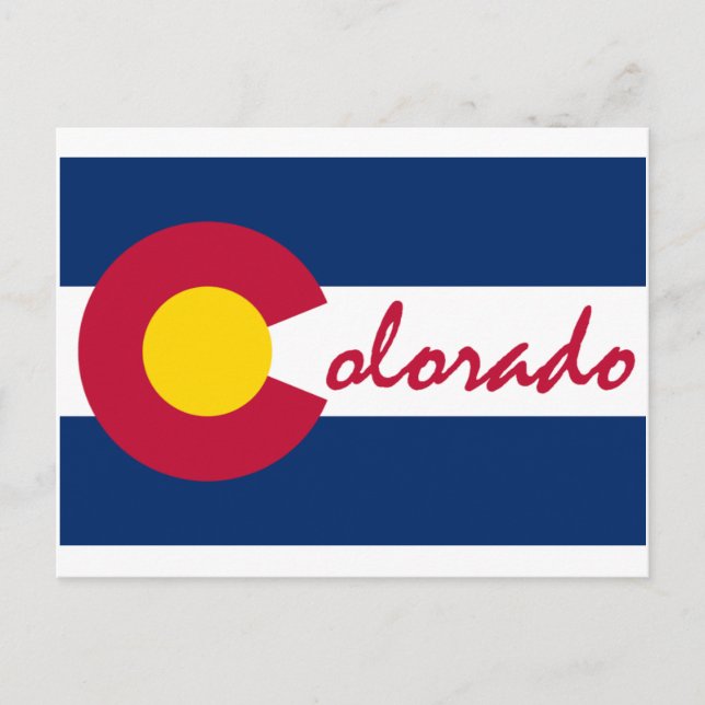 Colorado Flagga Vykort (Framsida)