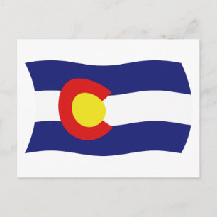 Colorado Flagga vykort