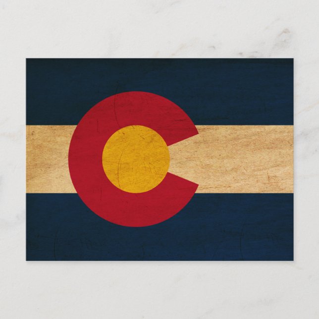 Colorado Flagga Vykort (Framsida)