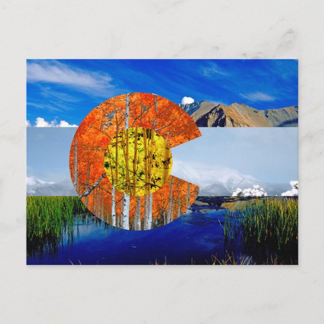 Colorado Flagga vykort (Framsida)