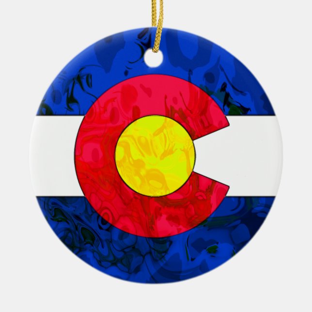 COLORADO FLAGGAprydnad Julgransprydnad Keramik (Framsidan)