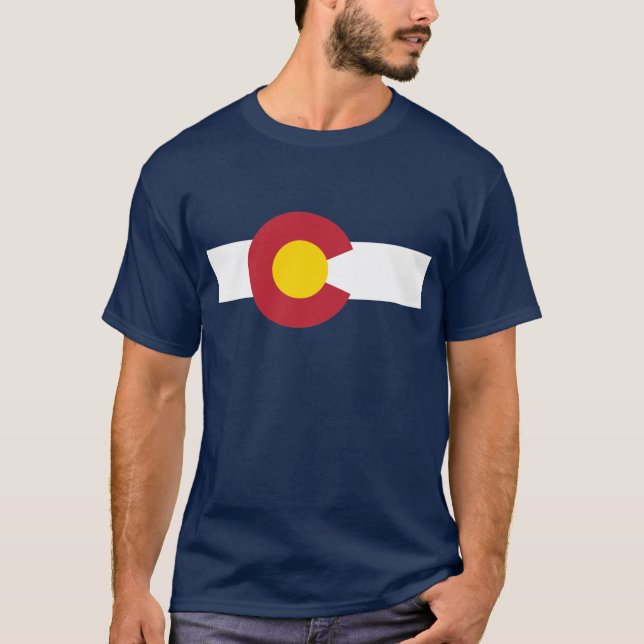 Colorado flaggaT-tröja - Colorado flagga Tee (Framsida)