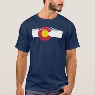 Colorado flaggaT-tröja - rocky mountains - Denver T Shirt