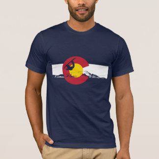 Colorado flaggaT-tröja - Snowboarder - Snowboard T Shirt