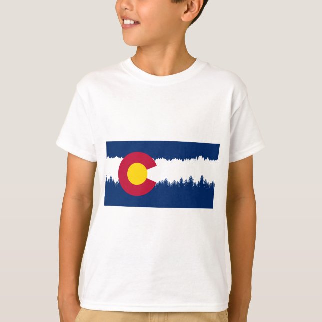 Colorado flaggaTreeline Silhouette T-shirt (Framsida)