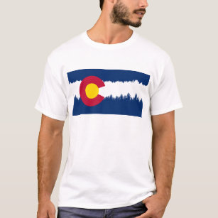 Colorado flaggaTreeline Silhouette T Shirt