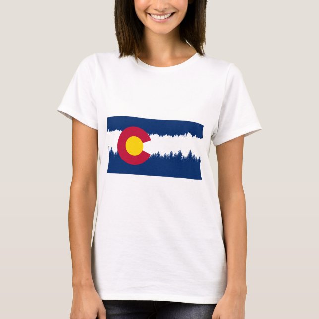 Colorado flaggaTreeline Silhouette Tee (Framsida)