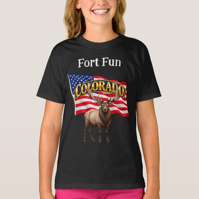 Colorado Flickas Mörka T-Shirt (Framsida)