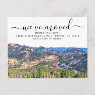 Colorado Flytta Announement Postcard Meddelande Vykort