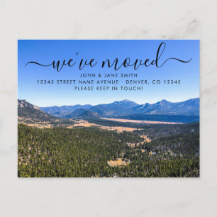Colorado Flytta Announement Postcard Meddelande Vykort