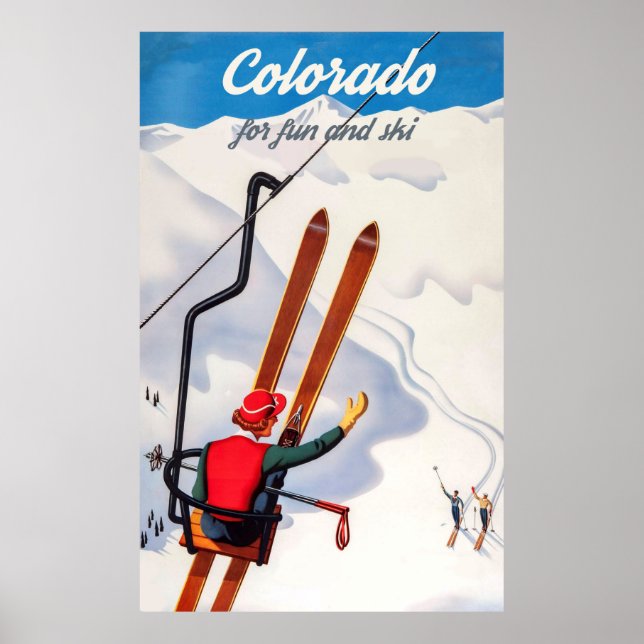 Colorado för kul och skidåkning poster (Framsidan)