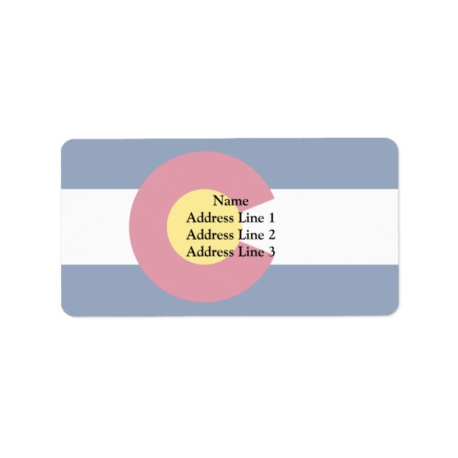 Colorado, Förenade Stater Adressetikett (Framsidan)