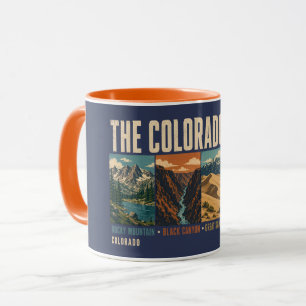 Colorado Four Nationalpark Illustration Vintage Mugg