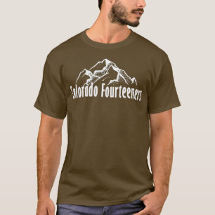 Colorado Fourteeners 2 Sided Checklist 14ers T Shirt
