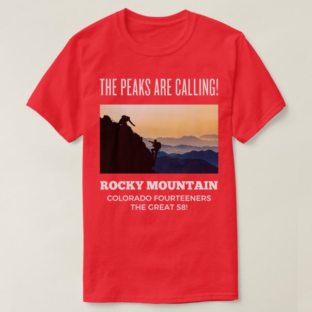 Colorado Fourteeners Äventyr TShirt T Shirt (Design framsida)