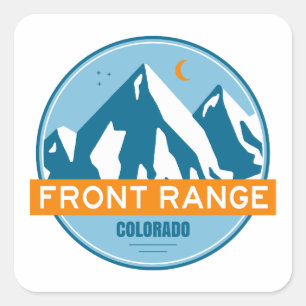 Colorado från Front Range Mountains Colorado Fyrkantigt Klistermärke