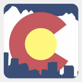 Colorado Fyrkantigt Klistermärke