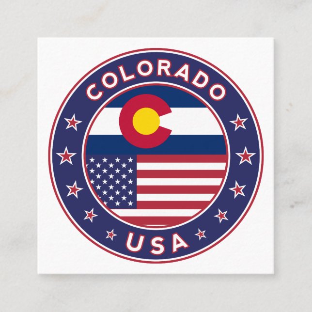 Colorado Fyrkantigt Visitkort (Framsida)