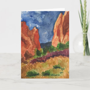 Colorado Garden of the Gods Akvarellkort Kort