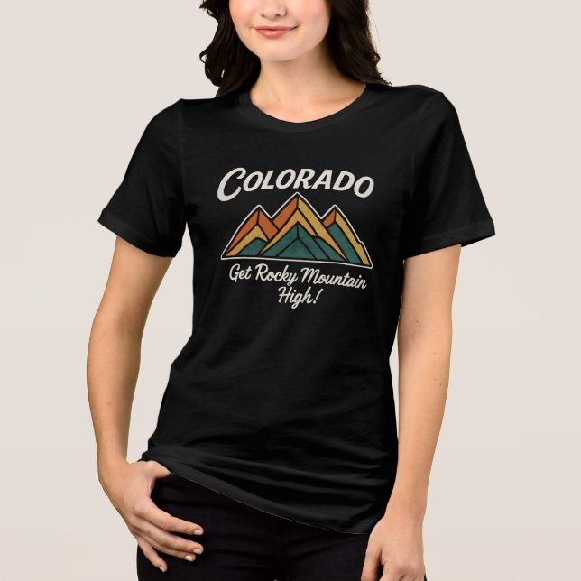 Colorado get rockey mountain high  t shirt (Framsida)