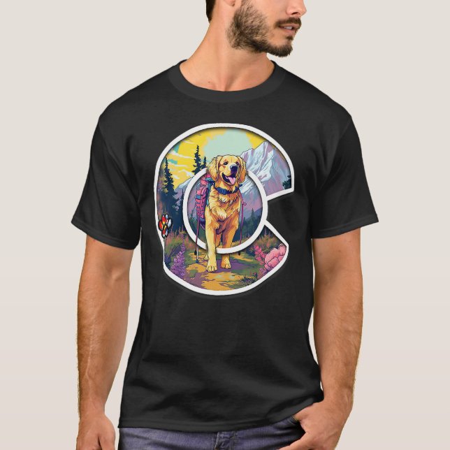 Colorado Golden Retriever - Cute Dog - Rocky Mount T Shirt (Framsida)