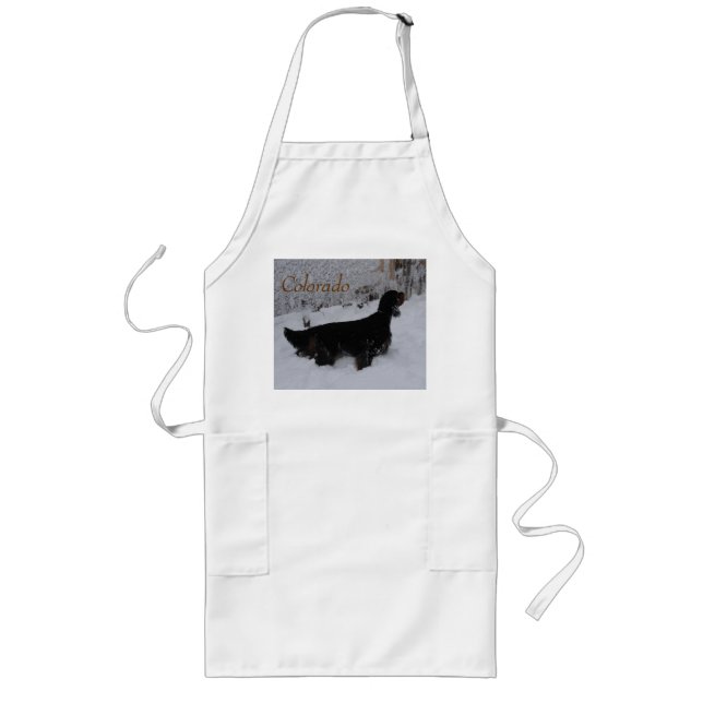 Colorado Gordon Setter Apron Långt Förkläde (Framsidan)