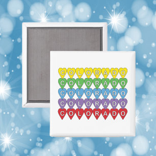 Colorado Hearts Rainbow Mönster Magnet