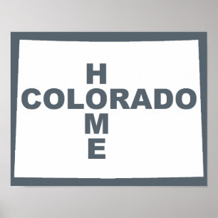 Colorado Hemifrån Från Stat Poster Skylt
