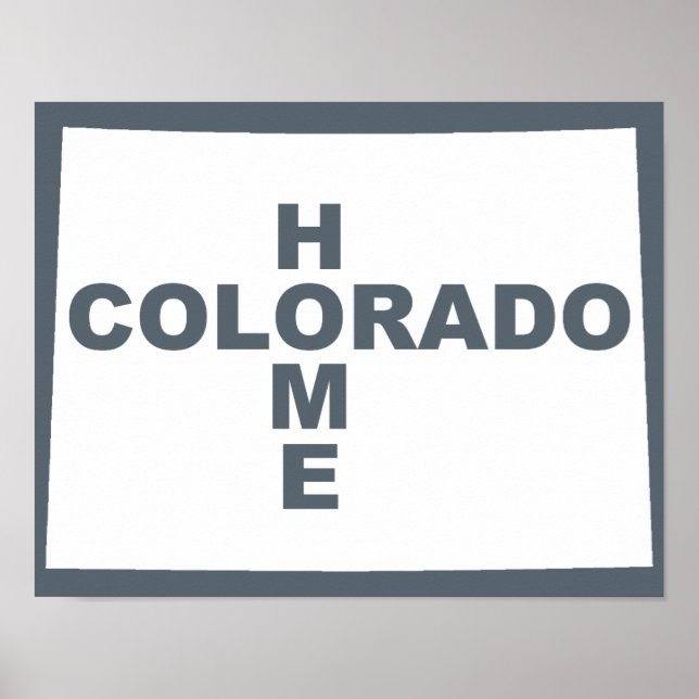 Colorado Hemifrån Från Stat Poster Skylt (Framsidan)