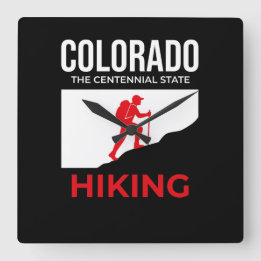 Colorado Hiking – The Centennial State USA Fyrkantig Klocka