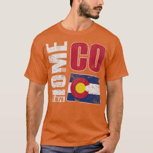 Colorado Home CO 1876 Statlig flagga T Shirt