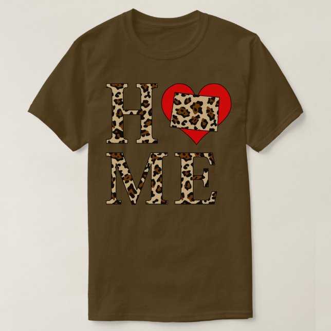 Colorado Home Leopard Skriv ut T Shirt (Design framsida)