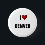 COLORADO: I Kärlek Denver-knapp Knapp<br><div class="desc">I Kärlek Denver Button/Lapel Pin från MY ORIGINAL ARTWORK på www.zazzle.com/virginia5050</div>