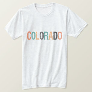 Colorado i urblekt retro färgbokstäver tee