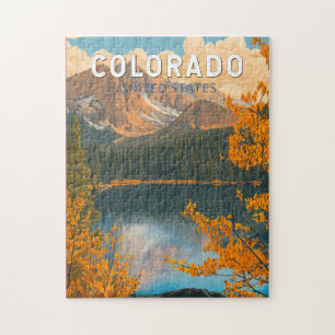 Colorado Illustrerad Resa Konst Vintage Pussel